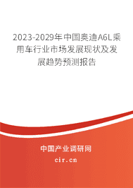 2023-2029年中國奧迪A6L乘用車行業(yè)市場發(fā)展現(xiàn)狀及發(fā)展趨勢預(yù)測報告