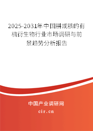 2025-2031年中國肼或胲的有機衍生物行業(yè)市場調(diào)研與前景趨勢分析報告