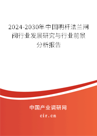 2024-2030年中國明桿法蘭閘閥行業(yè)發(fā)展研究與行業(yè)前景分析報(bào)告