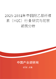 2025-2031年中國羥乙基纖維素(HEC)行業(yè)研究與前景趨勢分析 2025-2031年中國羥乙基纖維素(HEC)行業(yè)研究與前景趨勢分析
