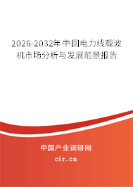 2026-2032年中國電力線載波機市場分析與發(fā)展前景報告