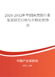 2026-2032年中國合成酸行業(yè)發(fā)展研究分析與市場前景預(yù)測