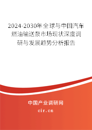 2024-2030年全球與中國汽車燃油輸送泵市場現(xiàn)狀深度調(diào)研與發(fā)展趨勢分析報告