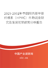 2025-2031年中國羥丙基甲基纖維素(HPMC)市場調查研究及發(fā)展前景趨勢分析報告 2025-2031年中國羥丙基甲基纖維素(HPMC)市場調查研究及發(fā)展前景趨勢分析報告