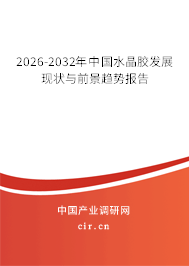 2026-2032年中國水晶膠發(fā)展現狀與前景趨勢報告 2026-2032年中國水晶膠發(fā)展現狀與前景趨勢報告