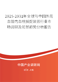 2026-2032年全球與中國(guó)外周血管內(nèi)血栓捕捉裝置行業(yè)市場(chǎng)調(diào)研及前景趨勢(shì)分析報(bào)告