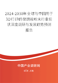 2024-2030年全球與中國用于3D打印的聚酰胺粉末行業(yè)現(xiàn)狀深度調(diào)研與發(fā)展趨勢預(yù)測報告