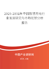2025-2031年中國智慧用電行業(yè)發(fā)展研究與市場前景分析報告