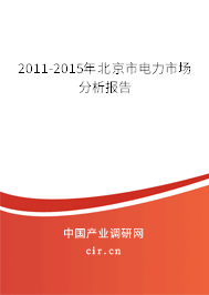 2011-2015年北京市電力市場(chǎng)分析報(bào)告