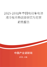 2025-2031年中國電動(dòng)車電池液冷板市場調(diào)查研究與前景趨勢報(bào)告