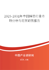 2025-2031年中國(guó)睡墊行業(yè)市場(chǎng)分析與前景趨勢(shì)報(bào)告