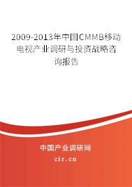 2009-2013年中國CMMB移動電視產(chǎn)業(yè)調(diào)研與投資戰(zhàn)略咨詢報告 2009-2013年中國CMMB移動電視產(chǎn)業(yè)調(diào)研與投資戰(zhàn)略咨詢報告