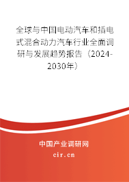 全球與中國電動汽車和插電式混合動力汽車行業(yè)全面調(diào)研與發(fā)展趨勢報告（2024-2030年）
