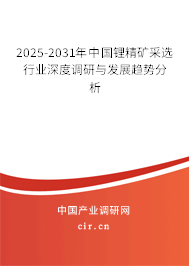 2025-2031年中國鋰精礦采選行業(yè)深度調(diào)研與發(fā)展趨勢分析