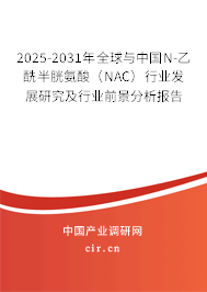 2025-2031年全球與中國N-乙酰半胱氨酸（NAC）行業(yè)發(fā)展研究及行業(yè)前景分析報告