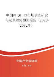 中國PHBHHX市場調(diào)查研究與前景趨勢預(yù)測報告（2026-2032年）