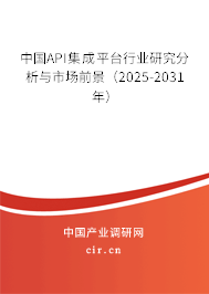 中國API集成平臺行業(yè)研究分析與市場前景(2025-2031年) 中國API集成平臺行業(yè)研究分析與市場前景(2025-2031年)