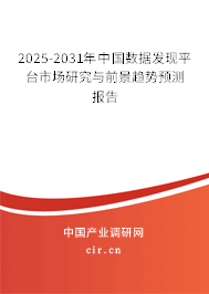 2025-2031年中國數(shù)據(jù)發(fā)現(xiàn)平臺市場研究與前景趨勢預(yù)測報告 2025-2031年中國數(shù)據(jù)發(fā)現(xiàn)平臺市場研究與前景趨勢預(yù)測報告