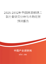 2026-2032年中國苯基膦酰二氯行業(yè)研究分析與市場前景預(yù)測報告
