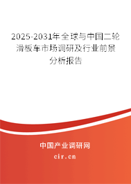 2025-2031年全球與中國二輪滑板車市場調(diào)研及行業(yè)前景分析報告