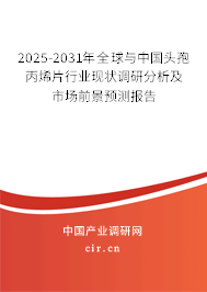 2025-2031年全球與中國(guó)頭孢丙烯片行業(yè)現(xiàn)狀調(diào)研分析及市場(chǎng)前景預(yù)測(cè)報(bào)告