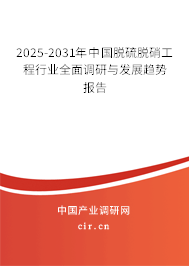 2025-2031年中國脫硫脫硝工程行業(yè)全面調(diào)研與發(fā)展趨勢報告 2025-2031年中國脫硫脫硝工程行業(yè)全面調(diào)研與發(fā)展趨勢報告