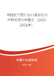 中國無氣蘇打水行業(yè)研究與市場前景分析報告（2025-2031年）