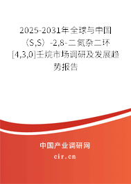 2025-2031年全球與中國(guó)（S,S）-2,8-二氮雜二環(huán)[4,3,0]壬烷市場(chǎng)調(diào)研及發(fā)展趨勢(shì)報(bào)告