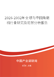 2026-2032年全球與中國角磨機行業(yè)研究及前景分析報告 2026-2032年全球與中國角磨機行業(yè)研究及前景分析報告