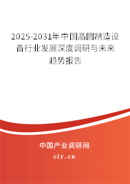 2024-2030年中國(guó)晶圓制造設(shè)備行業(yè)發(fā)展深度調(diào)研與未來趨勢(shì)報(bào)告