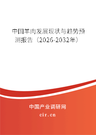 中國羊肉發(fā)展現(xiàn)狀與趨勢預(yù)測報(bào)告(2026-2032年) 中國羊肉發(fā)展現(xiàn)狀與趨勢預(yù)測報(bào)告(2026-2032年)