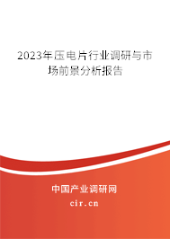 2023年壓電片行業(yè)調研與市場前景分析報告