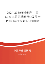 2024-2030年全球與中國1,3,5-三異丙基苯行業(yè)發(fā)展全面調研與未來趨勢預測報告 2024-2030年全球與中國1,3,5-三異丙基苯行業(yè)發(fā)展全面調研與未來趨勢預測報告