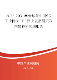 2025-2031年全球與中國5G工業(yè)網(wǎng)關(guān)CPE行業(yè)發(fā)展研究及前景趨勢(shì)預(yù)測(cè)報(bào)告 2025-2031年全球與中國5G工業(yè)網(wǎng)關(guān)CPE行業(yè)發(fā)展研究及前景趨勢(shì)預(yù)測(cè)報(bào)告