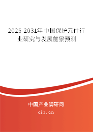 2025-2031年中國保護元件行業(yè)研究與發(fā)展前景預測