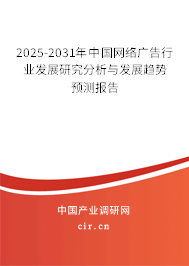 2025-2031年中國網(wǎng)絡廣告行業(yè)發(fā)展研究分析與發(fā)展趨勢預測報告