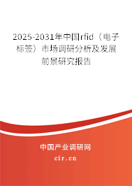 2025-2031年中國rfid（電子標(biāo)簽）市場調(diào)研分析及發(fā)展前景研究報告