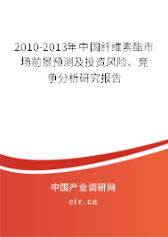 2010-2013年中國纖維素酯市場前景預(yù)測及投資風(fēng)險、競爭分析研究報告