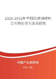 2026-2032年中國(guó)高磁通磁粉芯市場(chǎng)現(xiàn)狀與發(fā)展趨勢(shì)