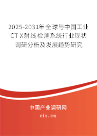 2025-2031年全球與中國(guó)工業(yè)CT X射線檢測(cè)系統(tǒng)行業(yè)現(xiàn)狀調(diào)研分析及發(fā)展趨勢(shì)研究