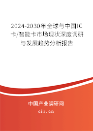 2024-2030年全球與中國IC卡/智能卡市場現(xiàn)狀深度調(diào)研與發(fā)展趨勢分析報告