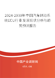 2024-2030年中國汽車制動系統(tǒng)ECU行業(yè)發(fā)展現(xiàn)狀分析與趨勢預(yù)測報(bào)告 2024-2030年中國汽車制動系統(tǒng)ECU行業(yè)發(fā)展現(xiàn)狀分析與趨勢預(yù)測報(bào)告