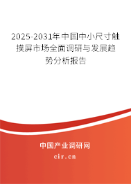 2025-2031年中國中小尺寸觸摸屏市場全面調(diào)研與發(fā)展趨勢分析報告