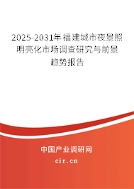 2025-2031年福建城市夜景照明亮化市場調(diào)查研究與前景趨勢報告