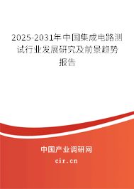 2025-2031年中國集成電路測試行業(yè)發(fā)展研究及前景趨勢報告