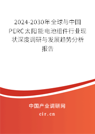 2024-2030年全球與中國PERC太陽能電池組件行業(yè)現(xiàn)狀深度調(diào)研與發(fā)展趨勢分析報告