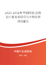 2025-2031年中國羥胺,鹽酸鹽行業(yè)發(fā)展研究與市場前景預(yù)測報(bào)告 2025-2031年中國羥胺,鹽酸鹽行業(yè)發(fā)展研究與市場前景預(yù)測報(bào)告
