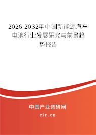 2026-2032年中國新能源汽車電池行業(yè)發(fā)展研究與前景趨勢報告