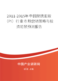 2011-2015年中國(guó)聚酰亞胺（PI）行業(yè)市場(chǎng)營(yíng)銷策略與投資前景預(yù)測(cè)報(bào)告