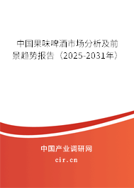 中國果味啤酒市場分析及前景趨勢報告（2025-2031年）